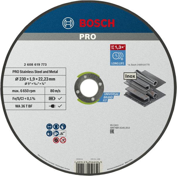 Круг отрезной по металлу Bosch Professional 230x1.9x22.23 мм (2.608.619.773)