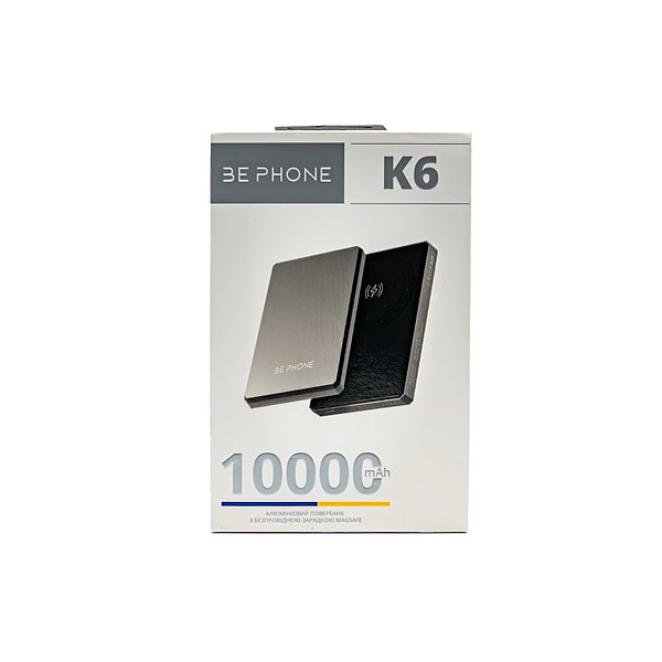 Фото - Батарея мобільна Be Phone K6 10000 mAh MagSafe Grey 15W (BP-K6-GR)
