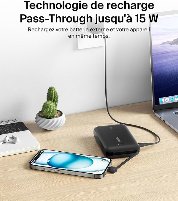 Фото - Батарея мобільна Belkin 10000мА·год, 20Вт +USB-C Black (BPB021HQBK)