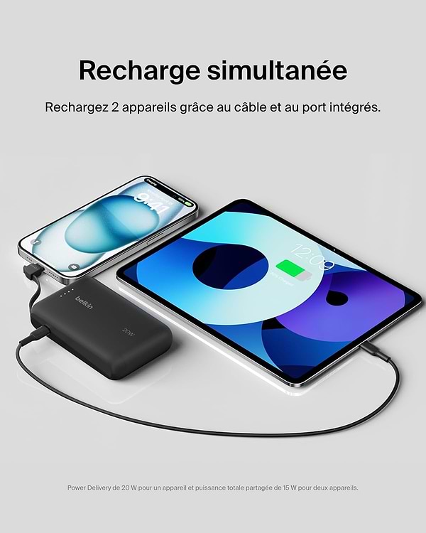 Фото - Батарея мобільна Belkin 10000мА·год, 20Вт +USB-C Black (BPB021HQBK)