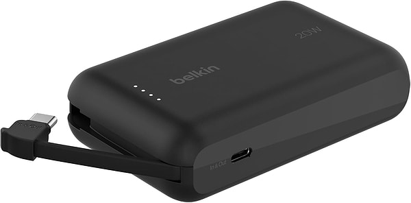 Фото - Батарея мобільна Belkin 10000мА·год, 20Вт +USB-C Black (BPB021HQBK)