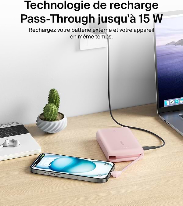 Фото - Батарея мобильная Belkin 10000мА·год, 20Вт USB-C Pink (BPB021HQPK)