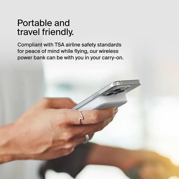 Фото - Батарея мобільна Belkin 10000мА·год, 15Вт, MagSafe Qi2 White (BPD008BTWH)