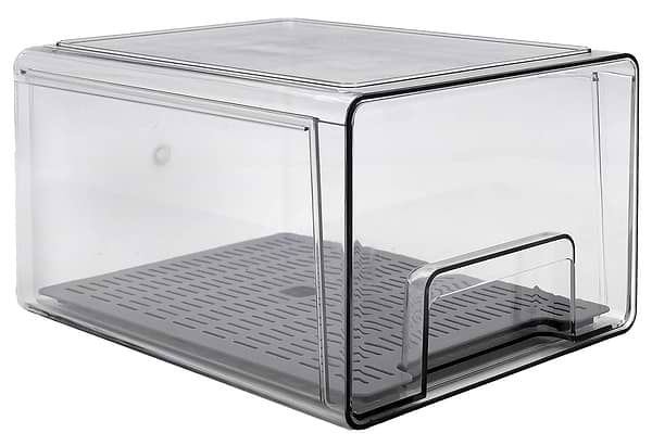 Фото - Ємність для зберігання Homax Органайзер висувний для хол. із піддоном для збереження св. продуктів харчування 25х21, 2х15, 24 см (BR-03)