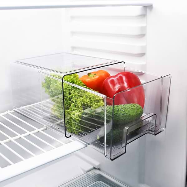 Фото - Ємність для зберігання Homax Органайзер висувний для хол. із піддоном для збереження св. продуктів харчування 25х21, 2х15, 24 см (BR-03)