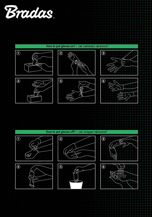 Фото - Рукавички нітрілові BRADAS Diamond розмір M 7-8 чорний (RWJNDBC8)
