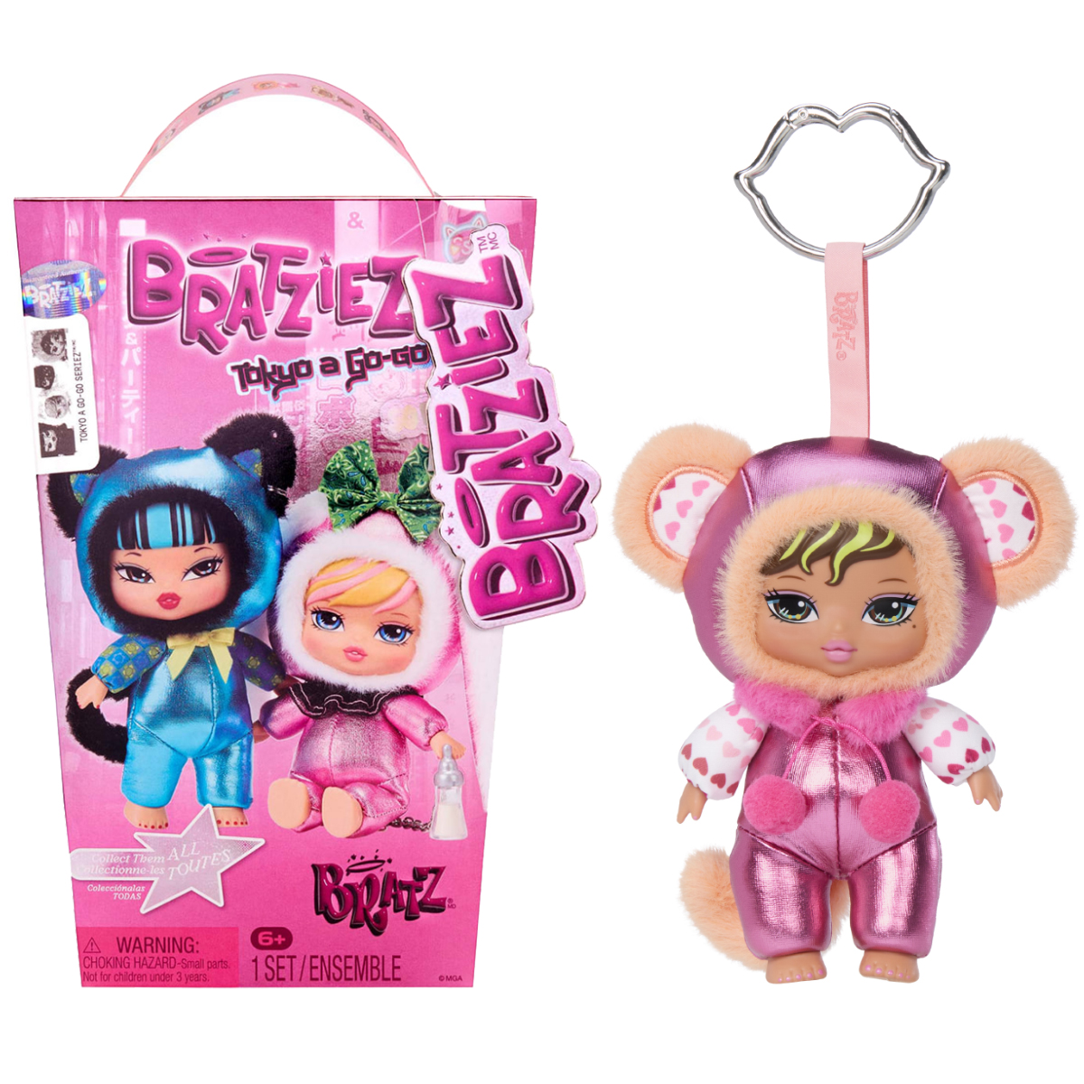 М'яка іграшка-сюрприз Bratz на підвісі BRATZ серії Bratziez - ТОКІО СТИЛЬ (256519)