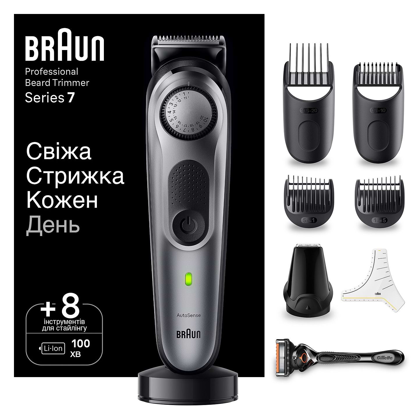 Триммер для усов и бороды Braun BT7420 - Фото 1