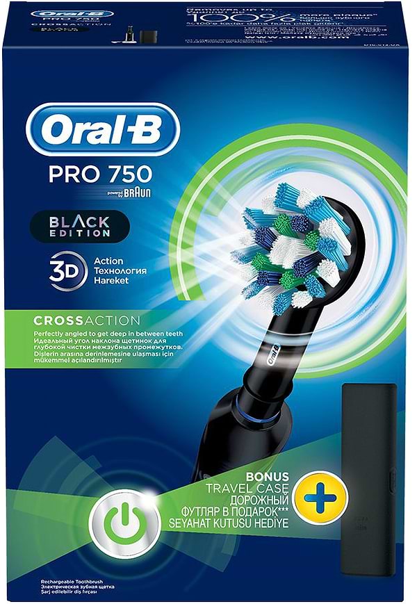 Фото - Зубна щітка електрична Braun PRO 750 CrossAction D16.513.UX + футляр