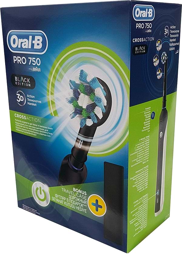 Фото - Зубна щітка електрична Braun PRO 750 CrossAction D16.513.UX + футляр