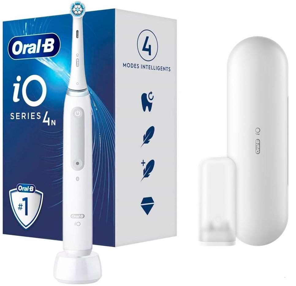 Зубная щетка электрическая Oral-B Braun iO Серия 4 Белая (4210201415305) - Фото 1