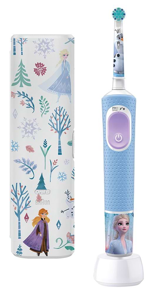 Фото - Зубна щітка електрична Oral-B Braun Pro Kids D103.413.2KX Frozen «Крижане серце» + Футляр