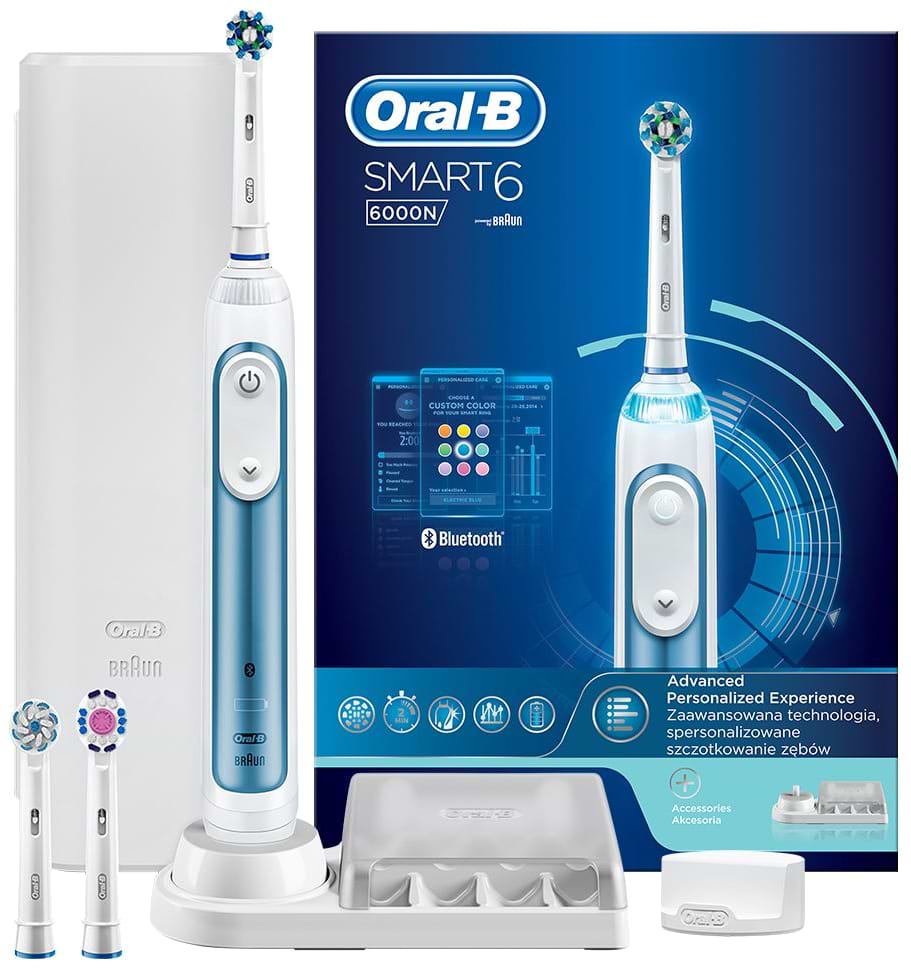Зубна щітка електрична Oral-B Braun Smart 6 6000n D 700.535.5XP CR (00000020887)