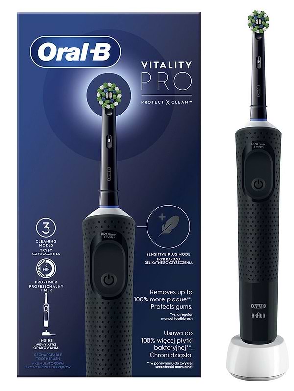 Фото - Уцінка - Зубна щітка електрична Oral-B Braun Vitality D103.413.3 Protect x clean типу 3708 Black