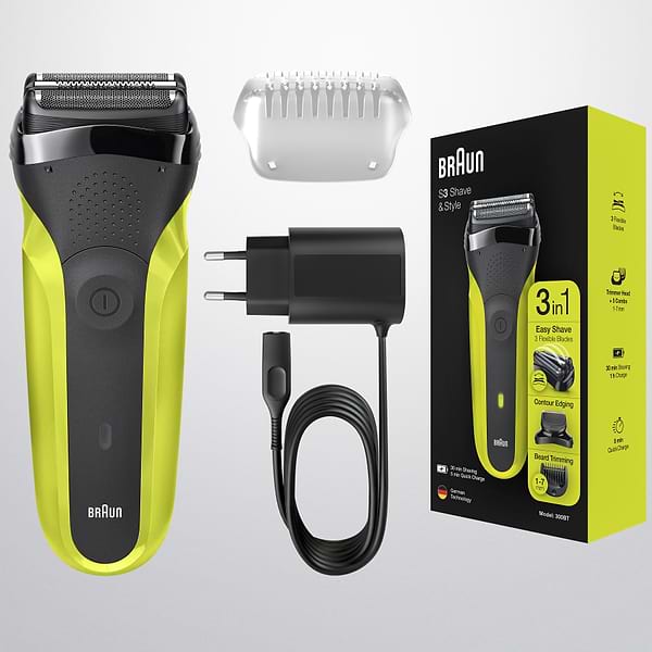 Фото - Уцінка - Бритва Braun Series 3 300BT Black/Green