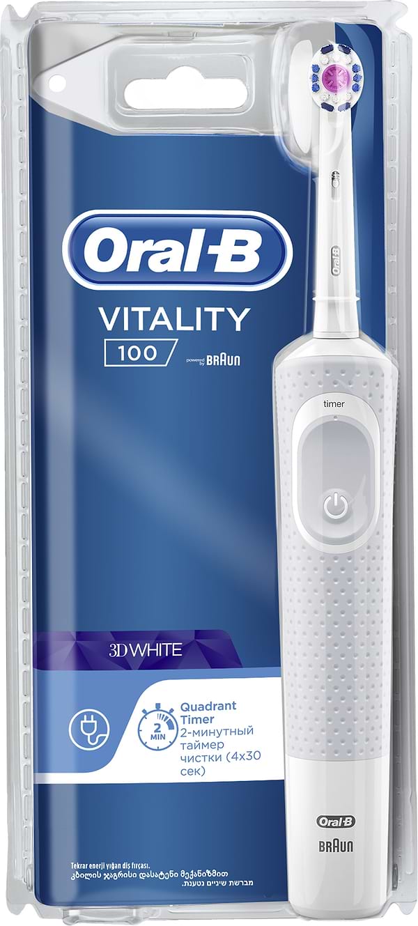 Фото - Зубная щетка электрическая Oral-B Braun Vitality D100.413.1 PRO 3D White