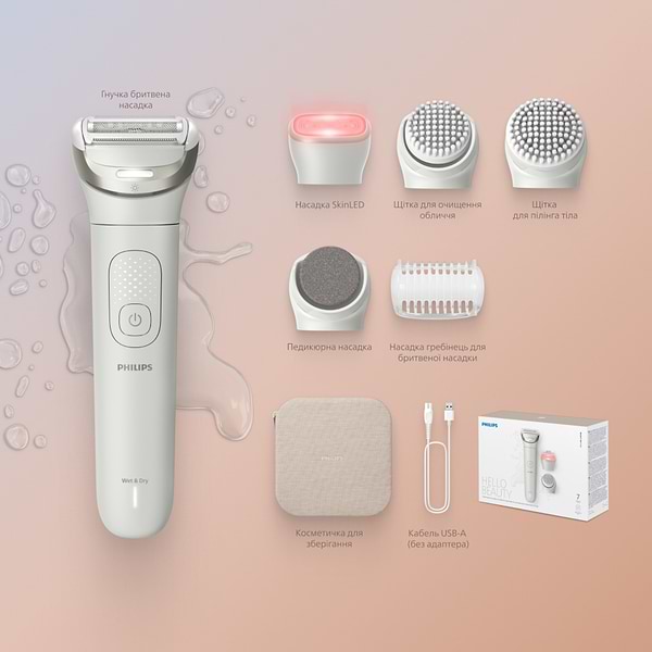 Фото - Мультифункціональний прилад для догляду за шкірою Philips Б'юті-набір BRE748/00 серії 9900 з насадкою Skin LED