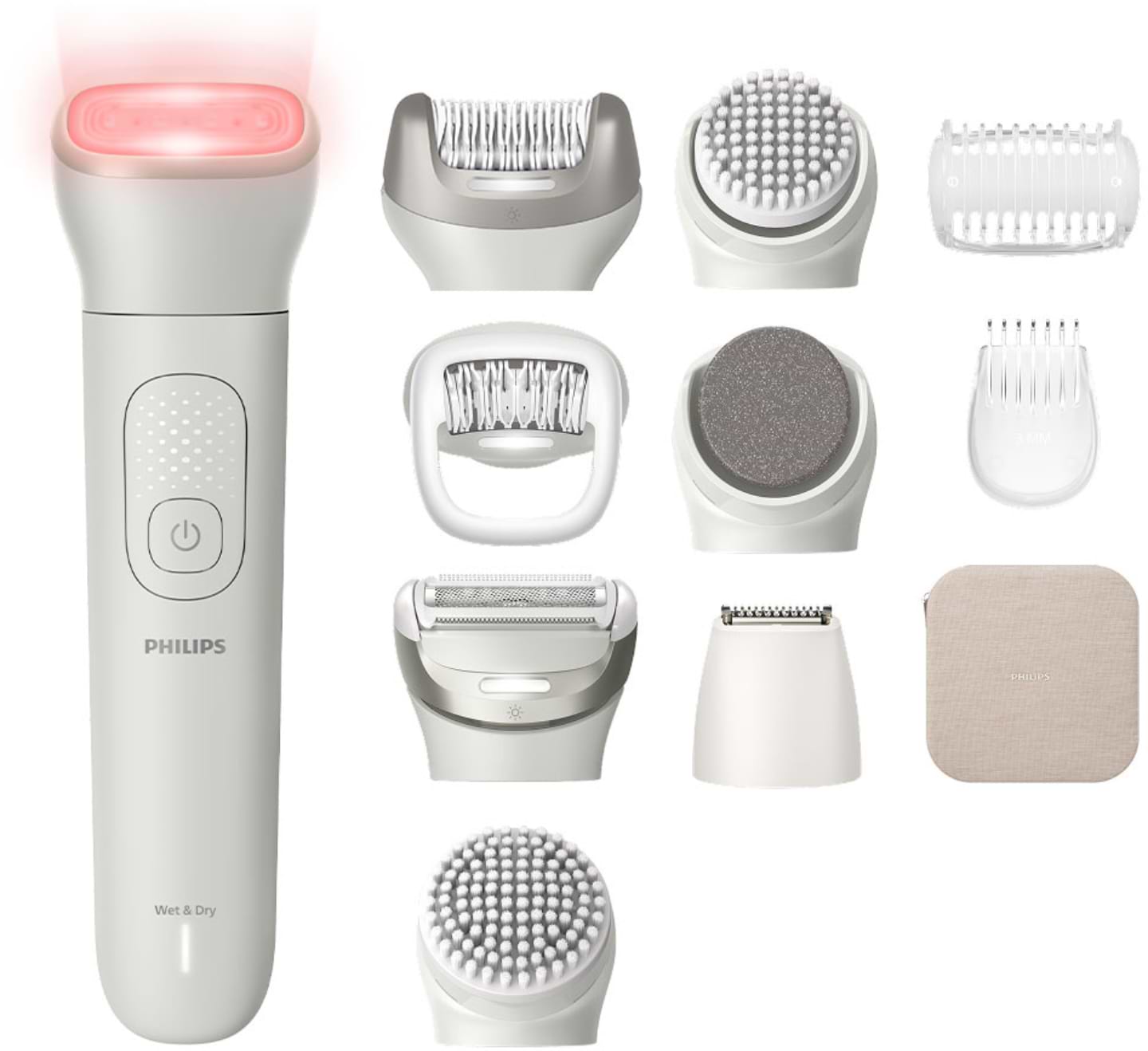 Мультифункциональный прибор по уходу за кожей Philips Бьюти набор BRE750/00 серии 9900 с насадкой Skin LED