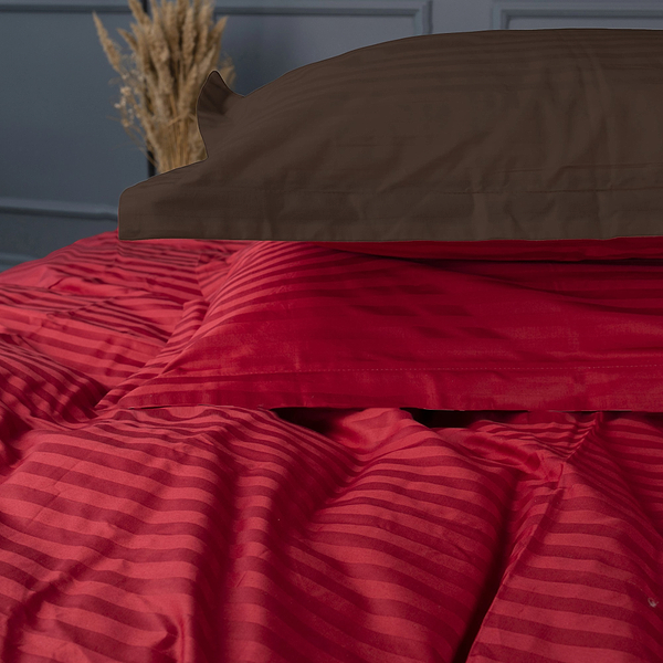 Фото - Комплект постільної білизни дитячий MirSon Satin Stripe 30-0018 + 30-0006 Brendon 110х140 (2200005247327)