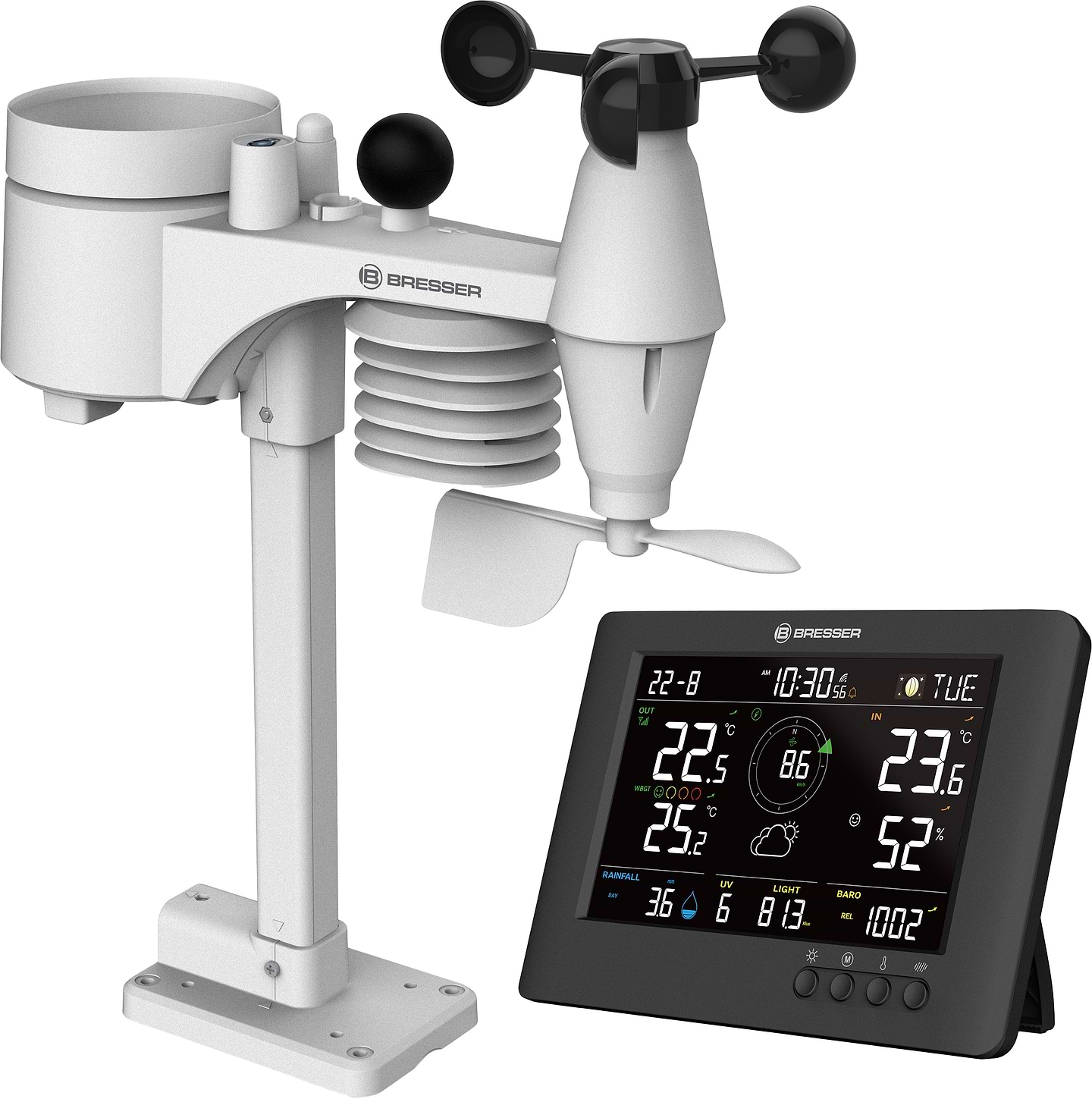 Метеостанція Bresser 8-in-1 ClearViewTB (11524)