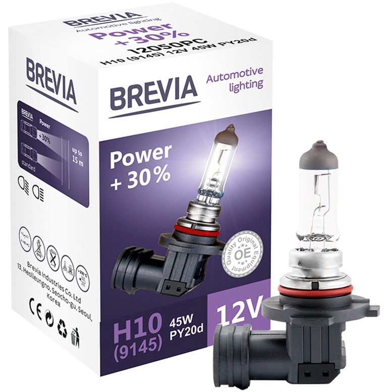 Автолампа Brevia H10 (12050PC)