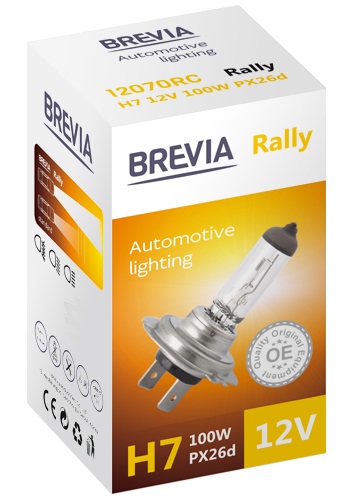 Автолампа Brevia H7 12V 100W PX26d Rally CP (12070RC)