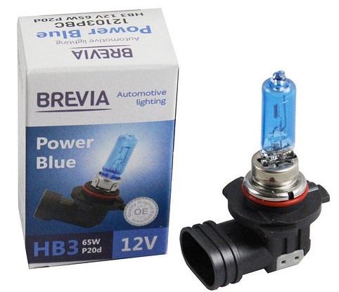 Автолампа Brevia HB3 12V 65W P20d Power Blue 4200K (12103PBC)