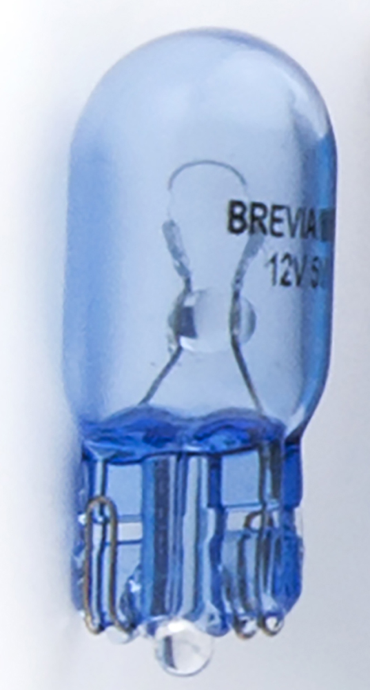 Автолампа Brevia W5W 12V 5W W2.1x9.5d Power Blue CP (12328C)