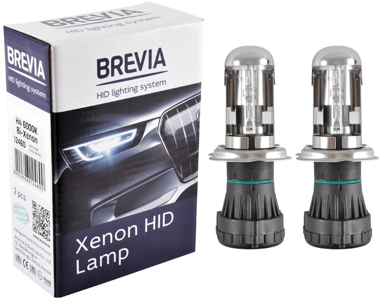 Автолампа Brevia H4 bi-xenon,6000K,85V,35W P43t-38 KET (12460)