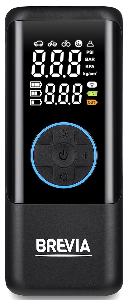 Автокомпресор Brevia 3в1, 6000mAh (25120PTI)