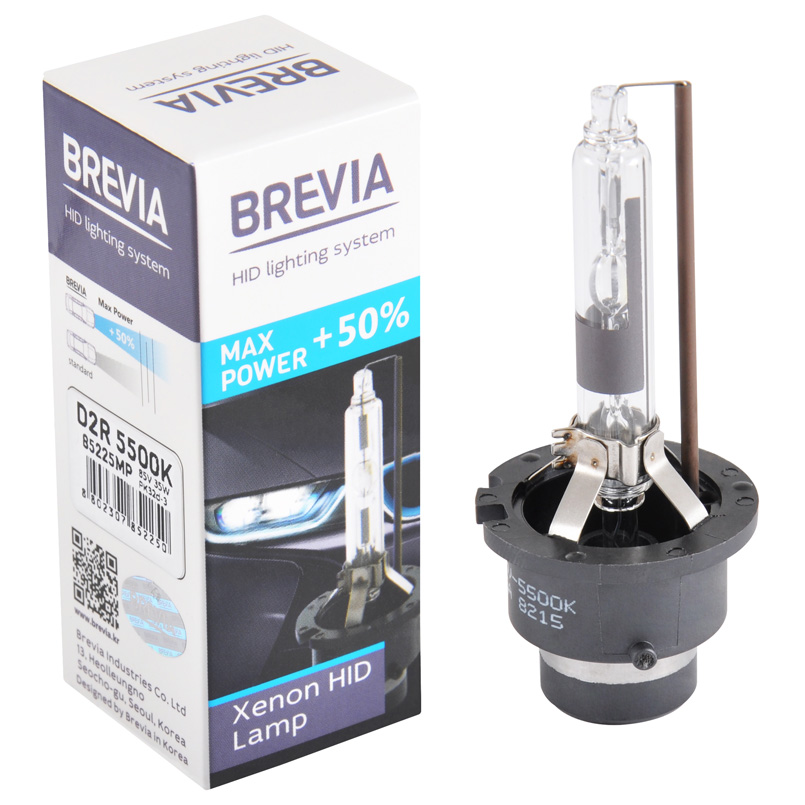 Автолампа Brevia D2R +50%,5500K,85V,35W PK32d-3, (85225MP)