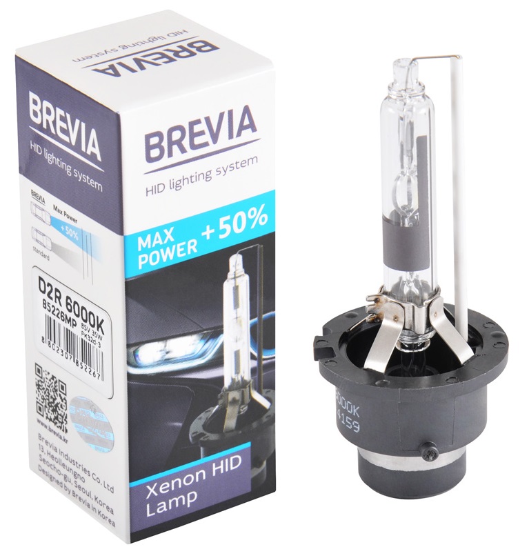 Автолампа Brevia D2R +50%,6000K,85V,35W PK32d-3, (85226MP)