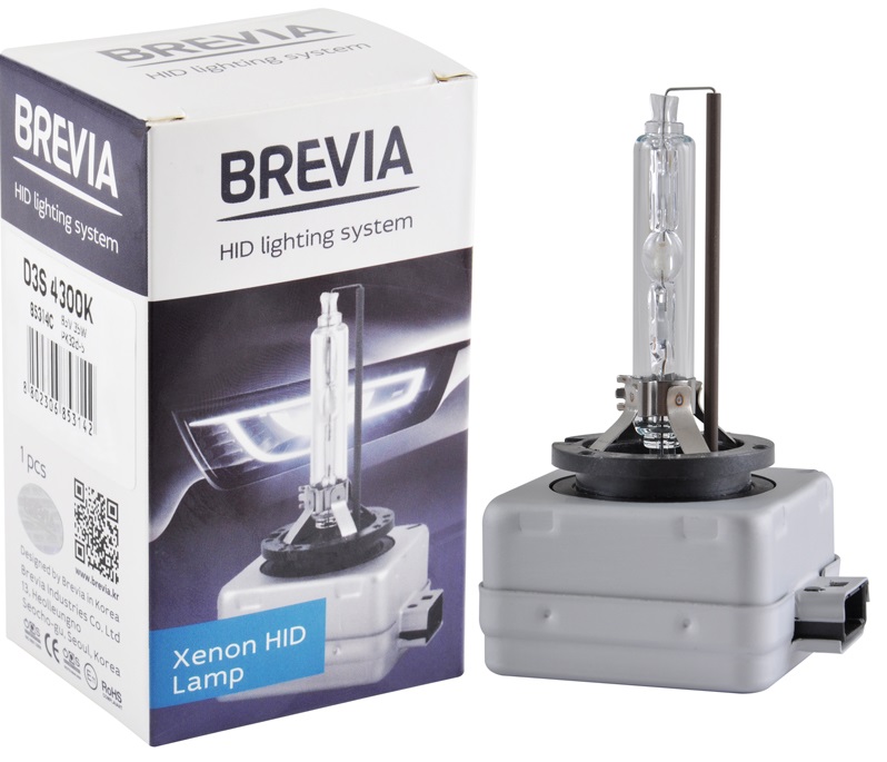 Автолампа Brevia D3S,4300K,42V,35W PK32d-3, (85314c)