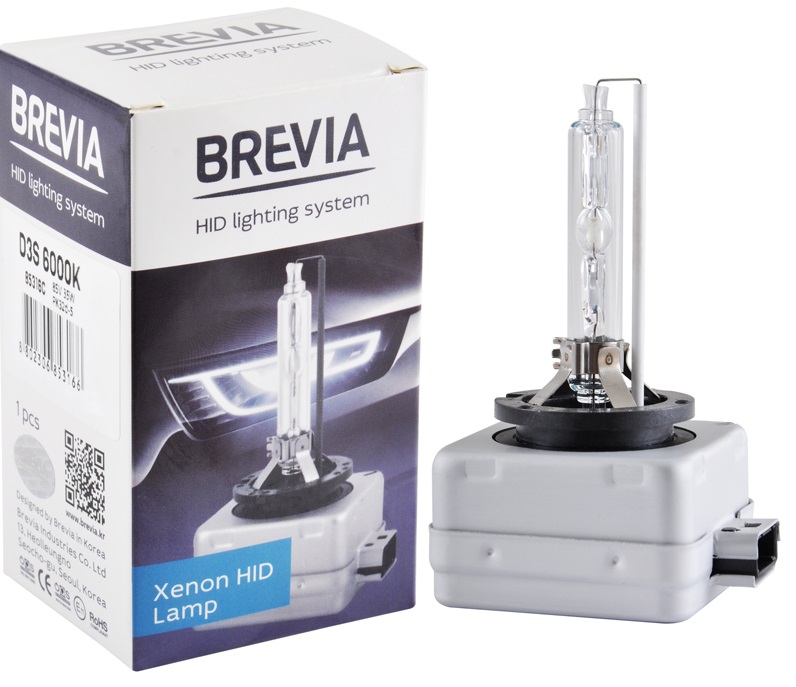 Автолампа Brevia D3S,6000K,42V,35W PK32d-3, (85316c)