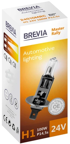 Автолампа Brevia H1 24V 100W P14.5s Master Rally CP (24010MRC)