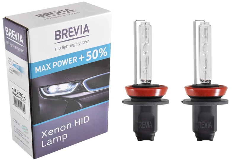 Автолампа Brevia H11 +50%,6000K,85V,35W PGJ19-2 KET, (12960MP)