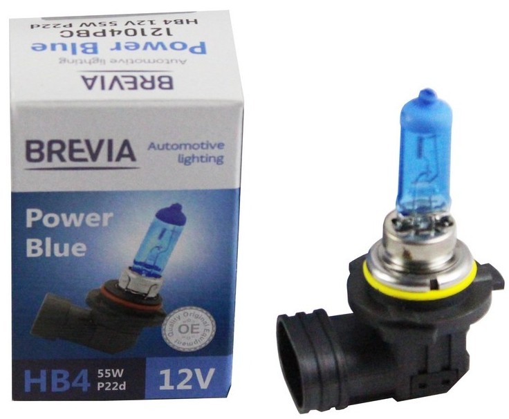 Автолампа Brevia HB4 12V 55W P22d Power Blue 4200K (12104PBC)