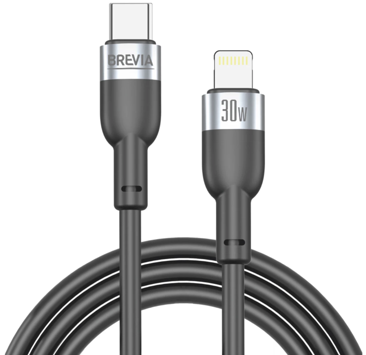 Кабель Brevia Type-C to Lightning 30W 1.2m, black, box (52120BCLC1)