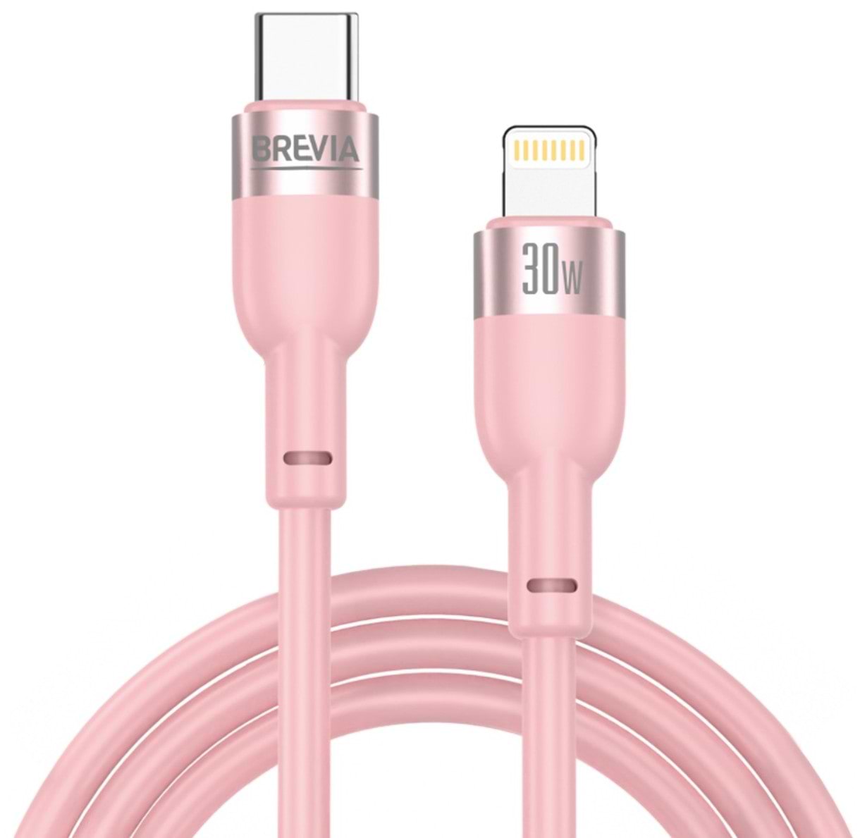 Кабель Brevia Type-C to Lightning 30W 1.2m, pink, box (52120PCLC1)