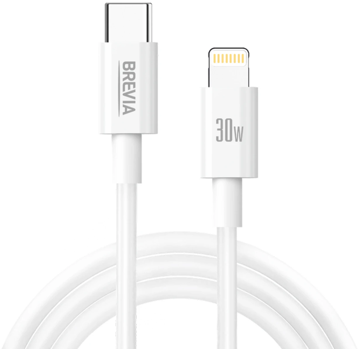 Кабель Brevia Type-C to Lightning 30W 1m, white (55100WCLC1)