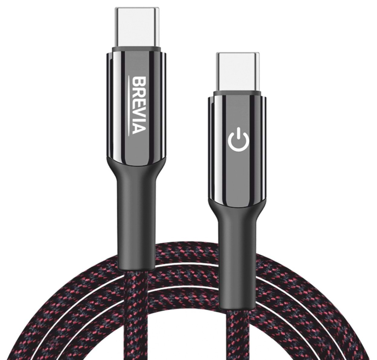 Кабель Brevia Type-C to Type-C 60W 1,2m, black (54120BCCC1)