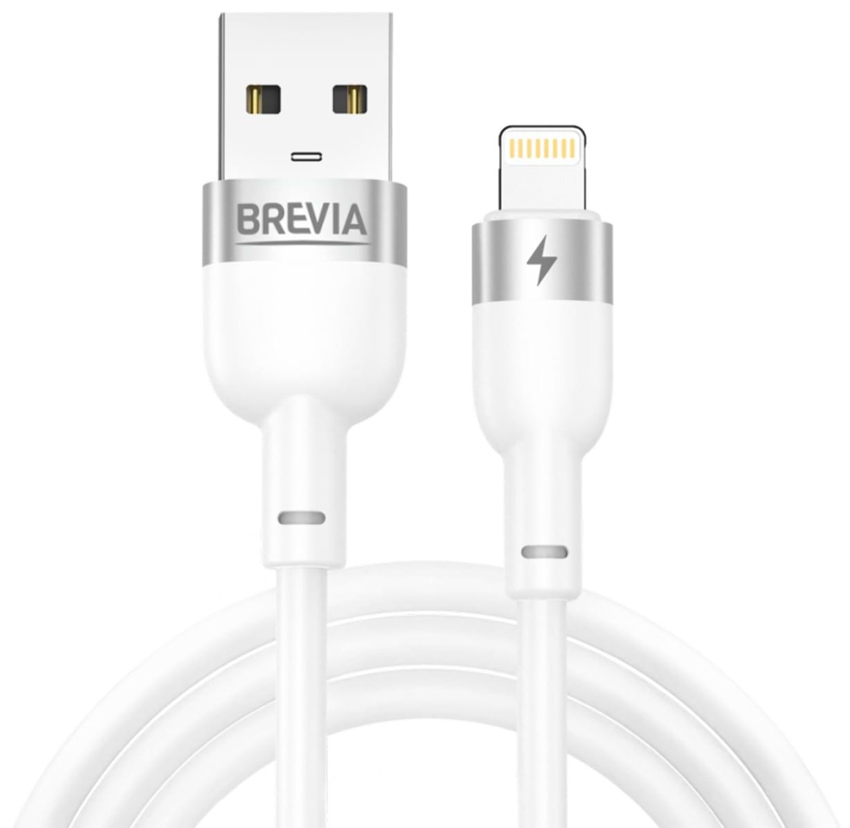 Кабель Brevia USB to Lightning 1.2m, white, ZIP (52120WULZ1)