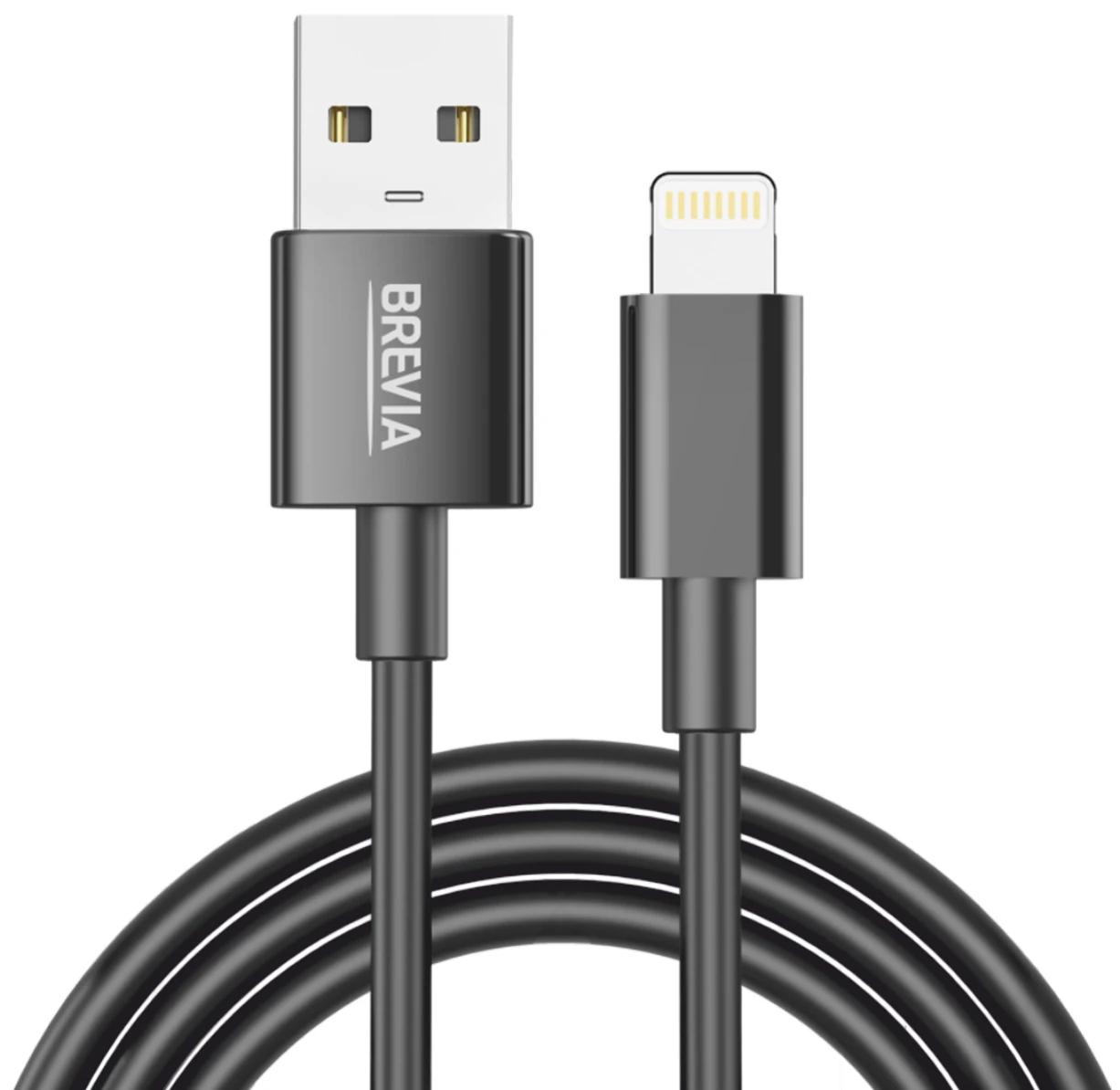 Кабель Brevia USB to Lightning 1m, black (55100BULC1)