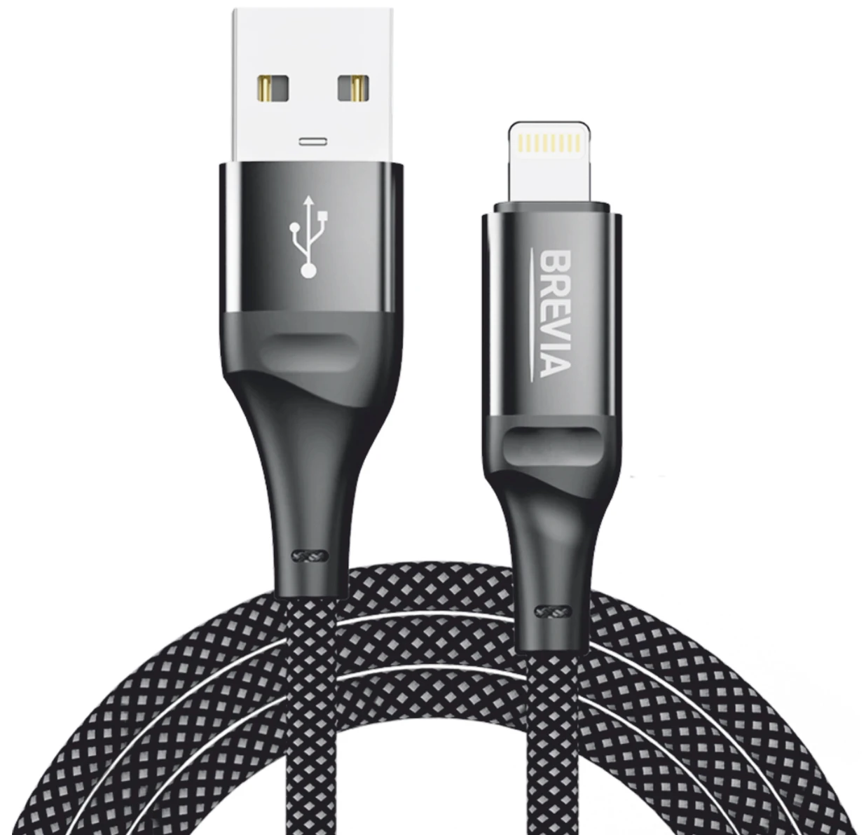 Кабель Brevia USB to Lightning 1m, black (56100BULC1)