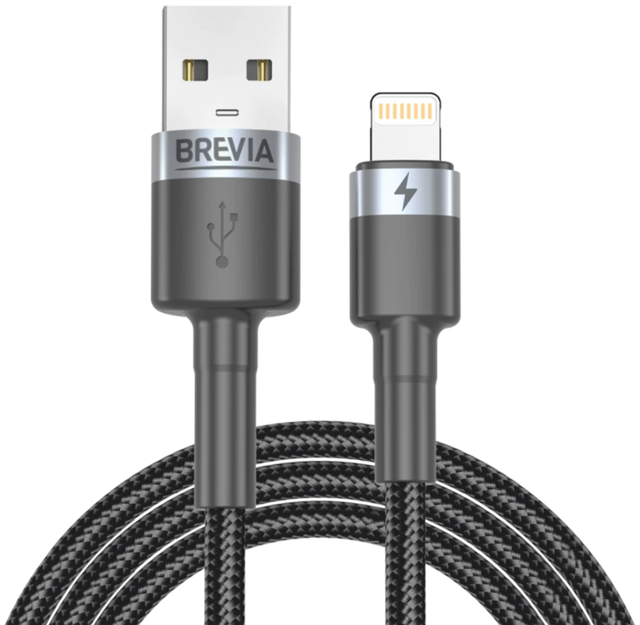 Кабель Brevia USB to Lightning 2m, black (53200BULZ1)