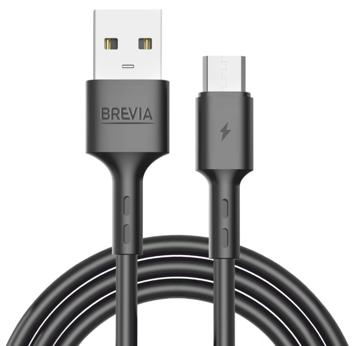 Кабель Brevia USB to Micro 1m, black, ZIP (51100BUMZ1)