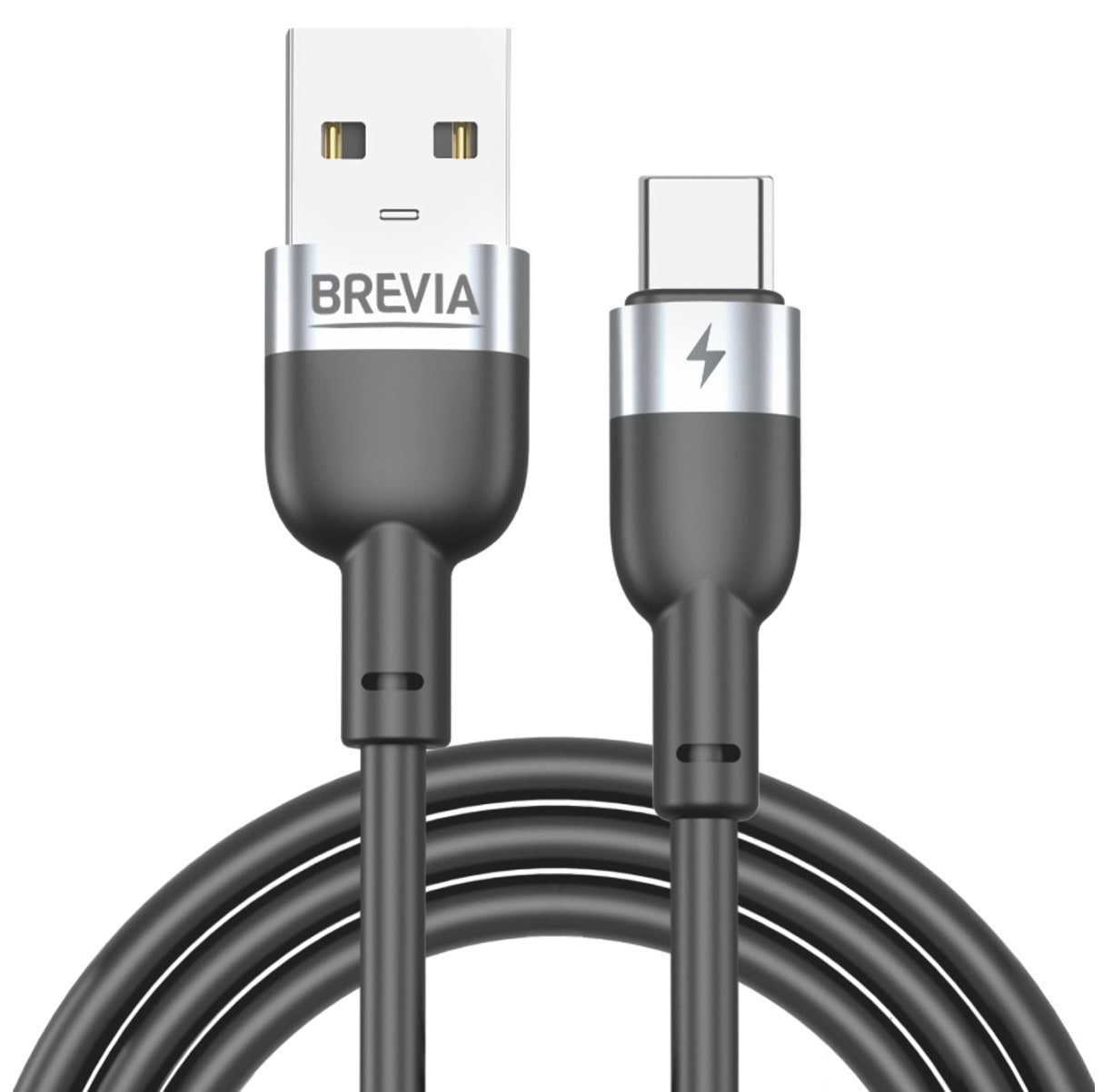 Кабель Brevia USB to Type-C 1.2m, black, ZIP (52120BUCZ1)