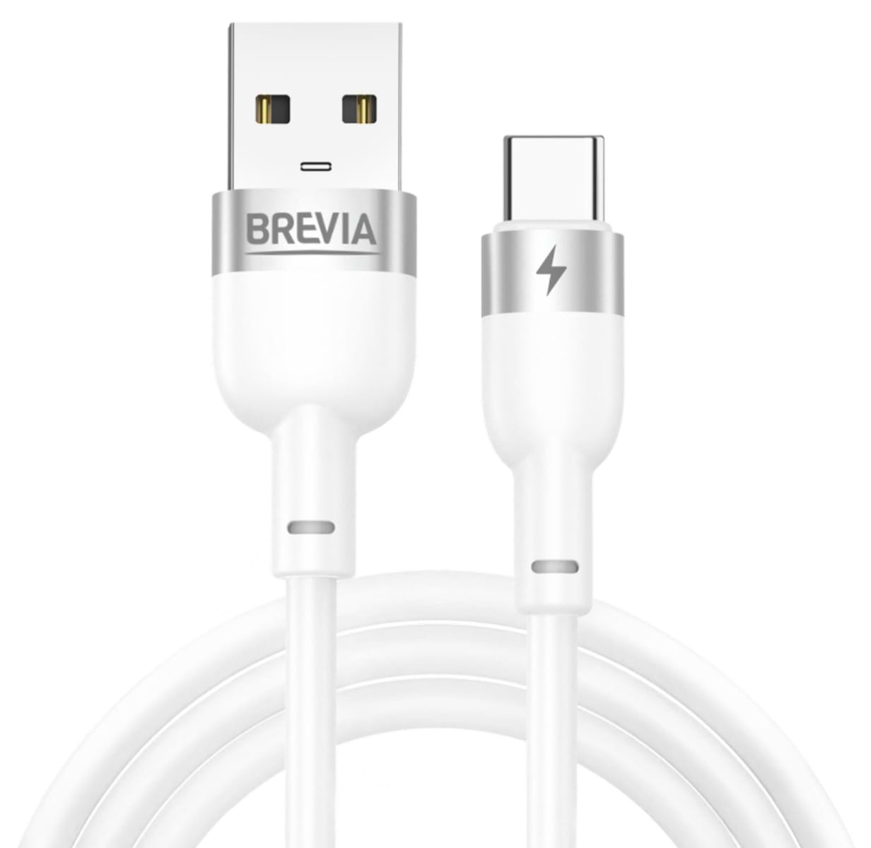 Кабель Brevia USB to Type-C 1.2m, white, ZIP (52120WUCZ1)