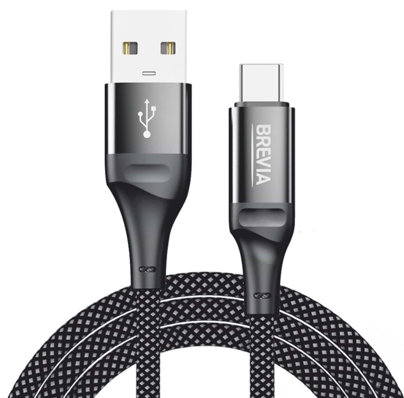 Кабель Brevia USB to Type-C 1m, black (56100BUCC1)
