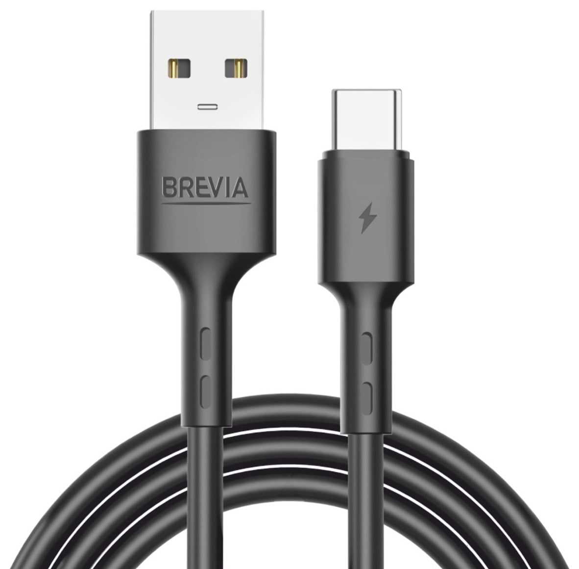 Кабель Brevia USB to Type-C 1m, black, ZIP (51100BUCZ1)